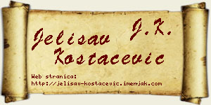 Jelisav Kostačević vizit kartica